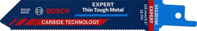 Bosch Accessoires Expert 'Thin Tough Metal' S 522 EHM reciprozaagblad 1 stuk 1 stuk(s) 2608900359