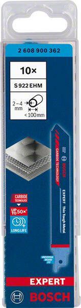 Bosch Accessoires Expert 'Thin Tough Metal' S 922 EHM reciprozaagblad 10-delig 1 stuk(s) 2608900362