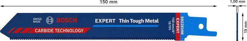 Bosch Accessoires Expert 'Thin Tough Metal' S 922 EHM reciprozaagblad 3-delig 1 stuk(s) 2608900361