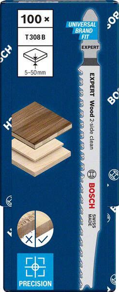 Bosch Accessoires Expert 'Wood 2-side clean' T 308 B decoupeerzaagblad 100-delig 1 stuk(s) 2608900553