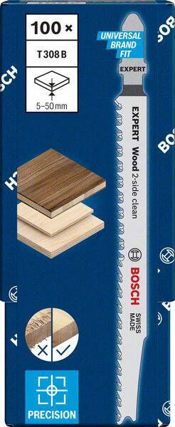 Bosch Expert 'Wood 2-side clean' T 308 B decoupeerzaagblad 100-delig 1 stuk(s)