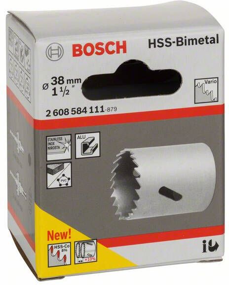 Bosch Gatzaag HSS-bimetaal voor standaardadapter 38 mm 1 2" 1st