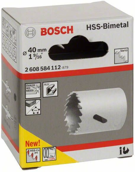 Bosch Gatzaag HSS-bimetaal voor standaardadapter 40 mm 1 9 16" 1st