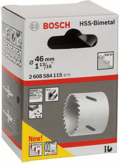 Bosch Gatzaag HSS-bimetaal voor standaardadapter 46 mm 1 13 16" 1st