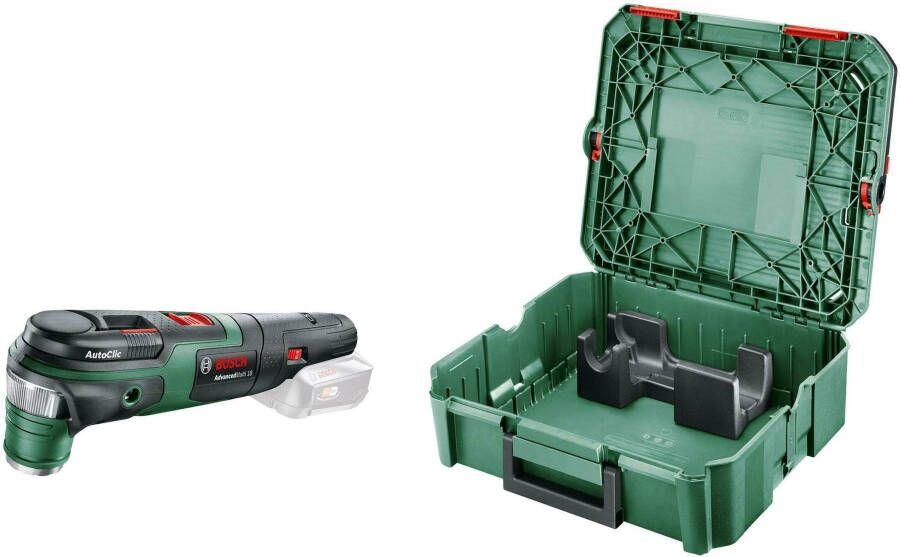 Bosch Groen Advanced Multi 18 + SystemBox Multifunctioneel gereedschap | 18v | Excl. accu en lader 0603104002