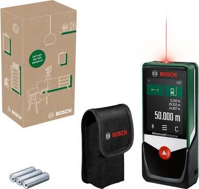 Bosch Groen AdvancedDistance 50C Laserafstandsmeter | Inclusief Batterijen 06036722Z0