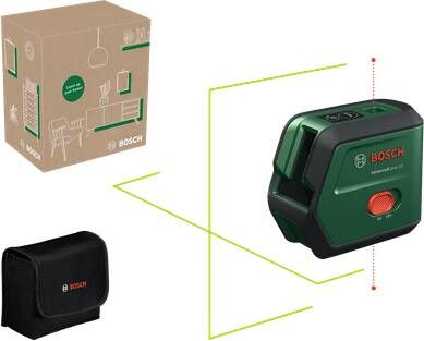 Bosch Groen AdvancedLevel 2G Kruislijnlaser | Geïntegreerde Li-ion batterij + Opbergetui 0603663GZ0