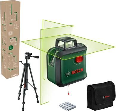 Bosch Groen AdvancedLevel 360°-lijnlaser Set | Inclusief Batterijen & Statief 0603663BZ1