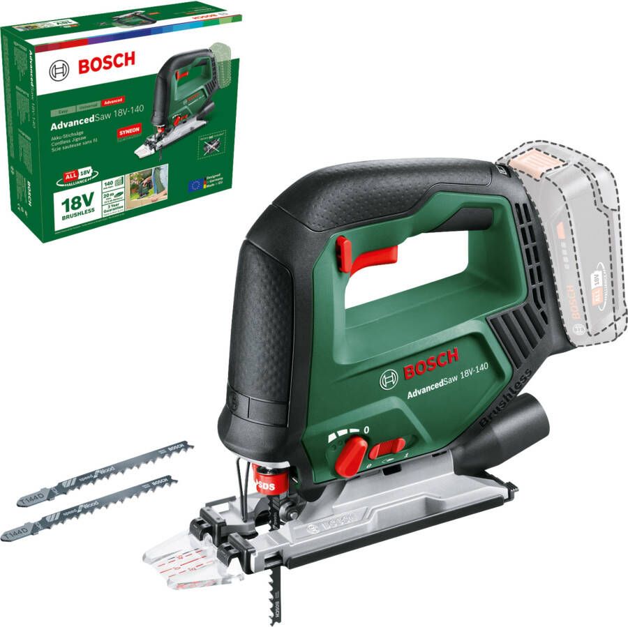 Bosch Groen AdvancedSaw 18V-140 Accu decoupeerzaag | Zonder accu en lader 0603013000