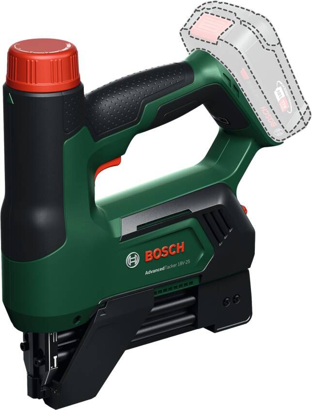 Bosch Groen AdvancedTacker 18V-25 Accutacker | Incl. Afstands- en Draadgeleider | Zonder Accu en Lader 06032A7100