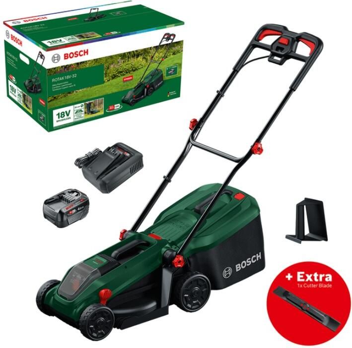 Bosch Groen Accumaaier Rotak 18V-32 | Incl. 1x 4 0Ah en lader 06008B9P02