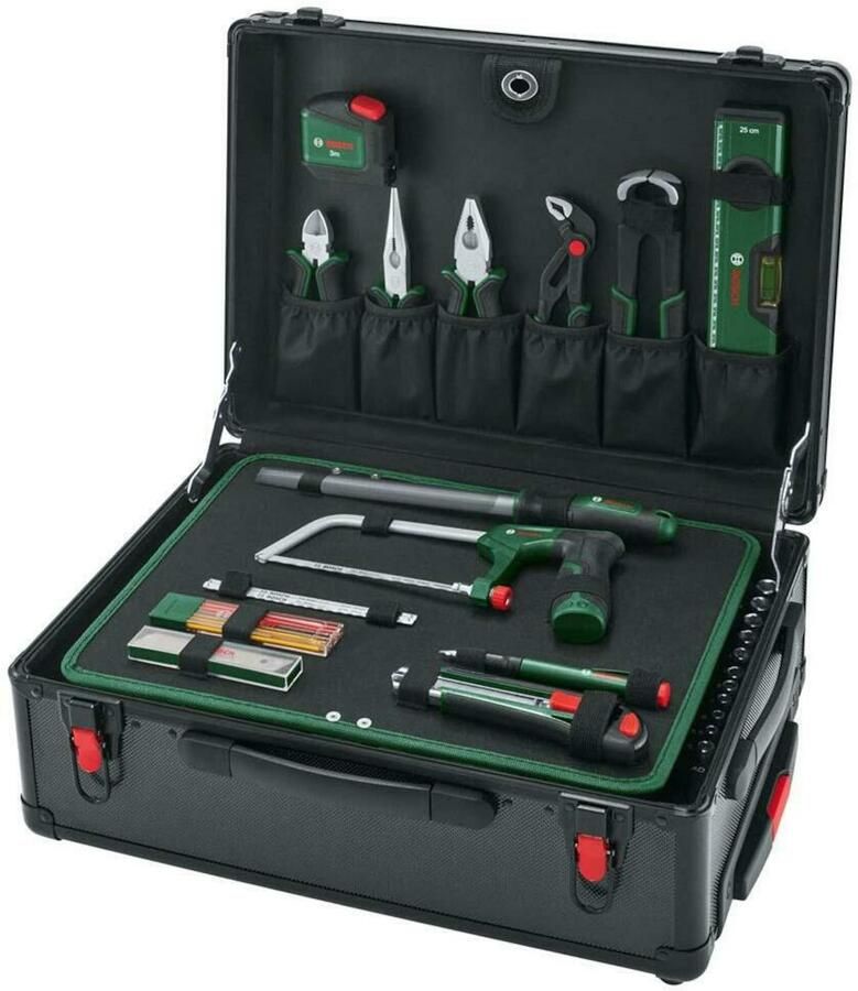 Bosch Groen Gereedschapkofferset op wieltjes | 119-delig 1600A02ZB4