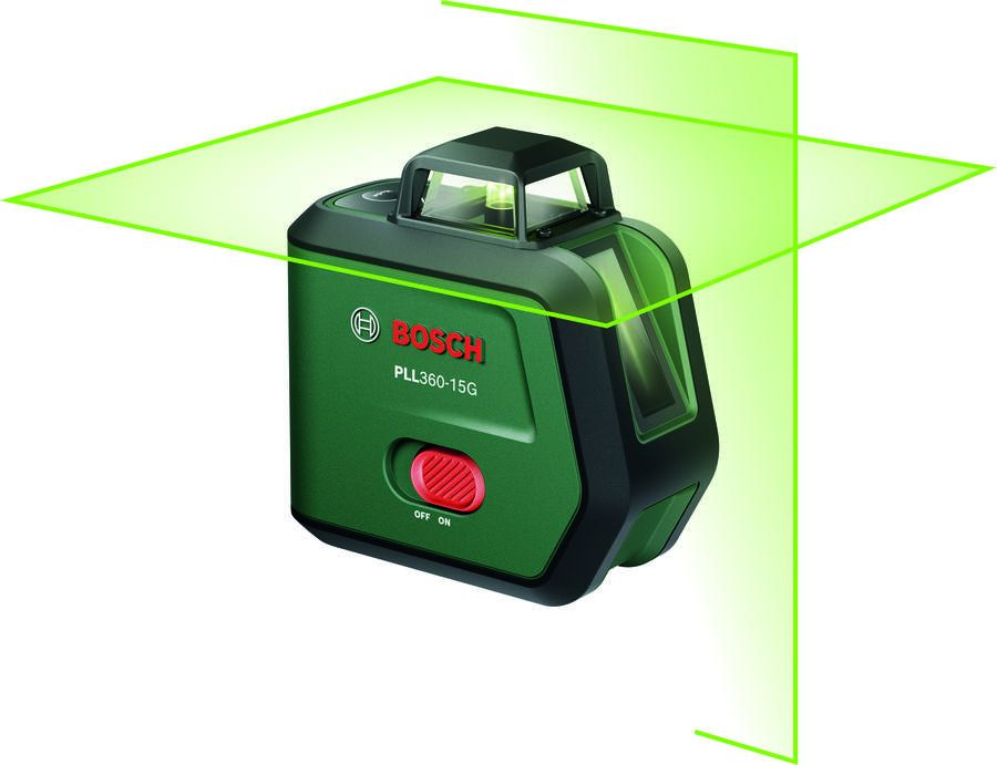 Bosch Groen PLL360-15G Set | 360°-lijnlaser 3 6V met Li-ion accu etui en statief TT 120 (1x 2.0Ah accu) 0603663K01