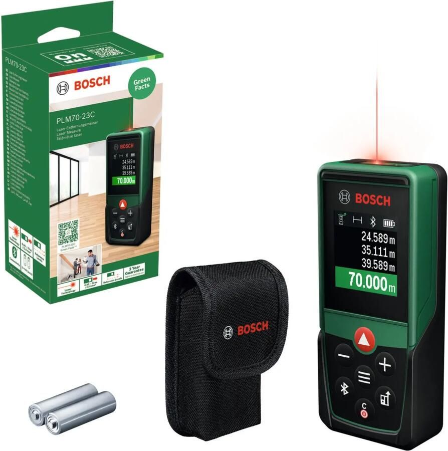 Bosch Groen PLM 70-23C Laserafstandsmeter | inclusief opbergetui 0603672R00