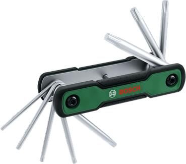 Bosch Groen Torx-Sleutelset | 8-in-1 | Opvouwbare 1600A039L8