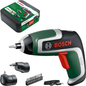 Bosch Groen IXO 7 Accu Schroevendraaier | 3 6 V | 2 0 Ah | 5 Nm | incl. 2 adapters + 10-delige bitset | In opbergbox 06039E0001
