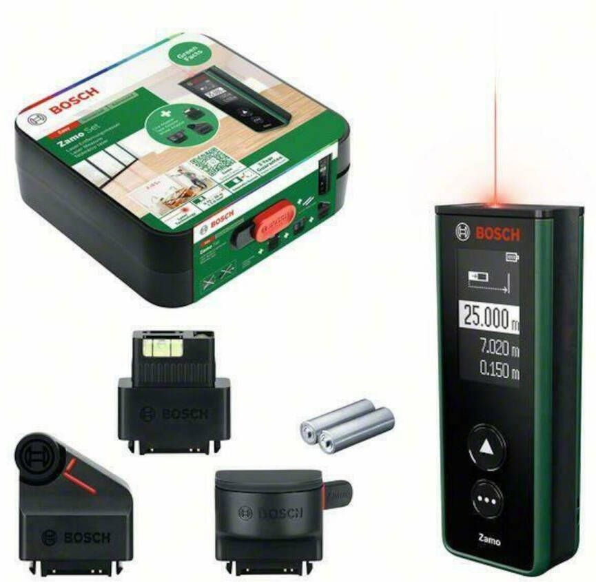 Bosch Groen Laserafstandsmeter Zamo | Set 0603672901