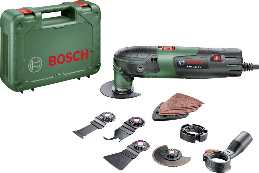 Bosch Groen PMF 220 CE Multitool in koffer incl. accessoiresset 220W 0603102001