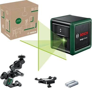 Bosch Groen Quigo Green Kruislijnlaser | Inclusief Batterijen 0603663CZ0