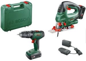 Bosch Groen Toolkit UniversalImpact 18 + PST 18 LI | 2 x 2.0 Ah accu&apos;s + lader 06039D410B