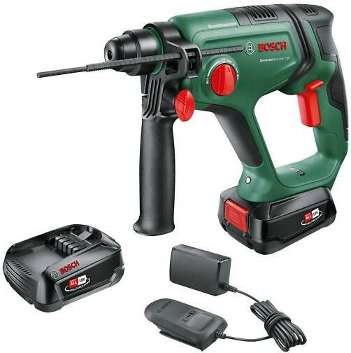 Bosch Groen UniversalHammer 18V | 2.0 J | 2 x 2.5 Ah accu + Oplader | In transportkoffer 06039D6003