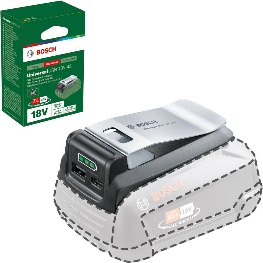 Bosch Groen UniversalUSB 18V-45 BT 1600A02WS1