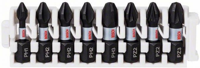 Bosch Accessoires Impact 8 Delige bitset PH1 PH2 PH3 PZ2 PZ3 impact control 2608522323