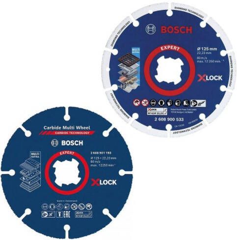 Bosch Kit voor meerdere materialen | Diamond + Carbide | 125 mm