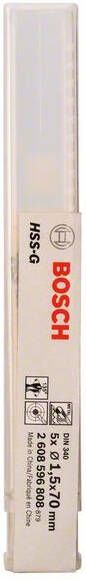 Bosch Accessoires Metaalboren HSS-G DIN 340 1 5 x 45 x 70 mm 5st 2608596808