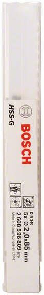 Bosch Metaalboren HSS-G DIN 340 2 x 56 x 85 mm 5st