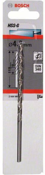 Bosch Accessoires Metaalboren HSS-G DIN 340 4 2 x 78 x 119 mm 1st 2608595680 - Foto 1