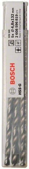 Bosch Accessoires Metaalboren HSS-G DIN 340 4 8 x 87 x 132 mm 5st 2608596819