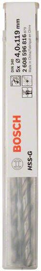 Bosch Accessoires Metaalboren HSS-G DIN 340 4 x 78 x 119 mm 5st 2608596816