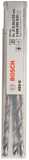 Bosch Accessoires Metaalboren HSS-G DIN 340 5 x 87 x 132 mm 5st 2608596820