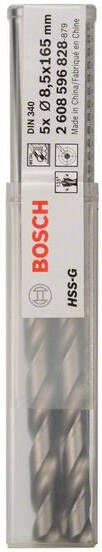 Bosch Metaalboren HSS-G DIN 340 8 5 x 109 x 165 mm 5st