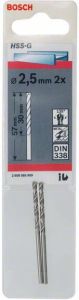 Bosch Accessoires Metaalboren HSS-G Standard 2 5 x 30 x 57 mm 2st 2608585909