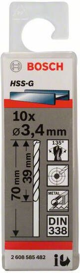 Bosch Accessoires Metaalboren HSS-G Standard 3 4 x 39 x 70 mm 10st 2608585482