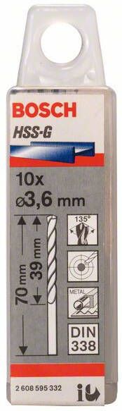 Bosch Metaalboren HSS-G Standard 3 6 x 39 x 70 mm 10st