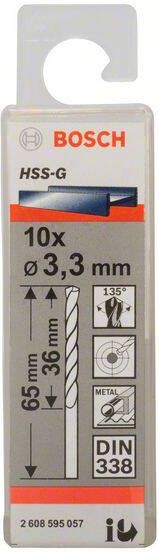 Bosch Accessoires Metaalboren HSS-G Standard 3 x 36 x 65 mm 10st 2608595057