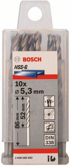 Bosch Accessoires Metaalboren HSS-G Standard 5 3 x 52 x 86 mm 10st 2608585492