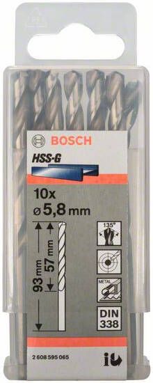 Bosch Accessoires Metaalboren HSS-G Standard 5 8 x 57 x 83 mm 10st 2608595065