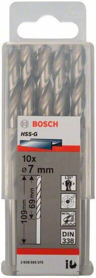 Bosch Accessoires Metaalboren HSS-G Standard 7 x 69 x 109 mm 10st 2608595070