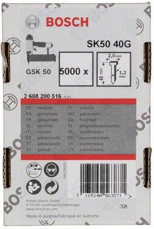 Bosch Accessoires Nagel met verzonken kop SK50 40mm | 1.2mm 2608200516