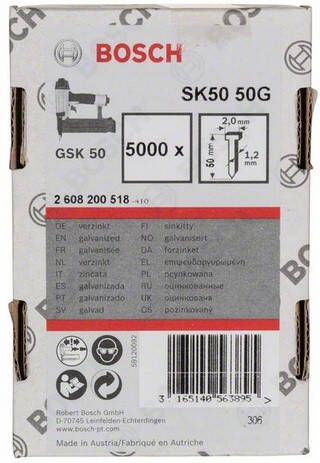 Bosch Accessoires Nagel met verzonken kop SK50 50mm | 1.2mm 2608200518