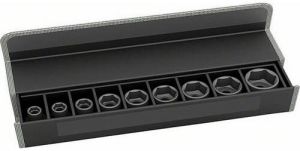 Bosch Robuuste 1 2" dopsleutelset voor slagmoersleutels | 45mm | 9-Dlg | 10 27 mm