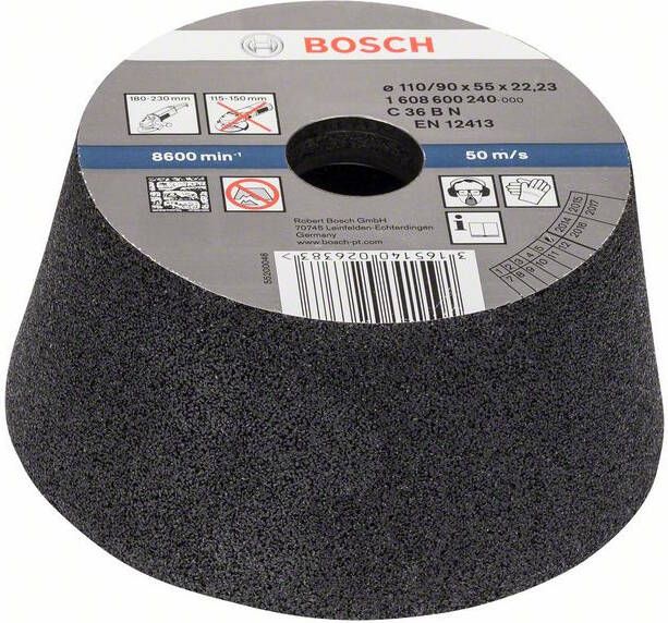 Bosch Accessoires Schuurkom conisch steen beton 90 mm 110 mm 55 mm 36 1st 1608600240