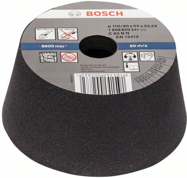 Bosch Accessoires Schuurkom conisch steen beton 90 mm 110 mm 55 mm 60 1st 1608600241