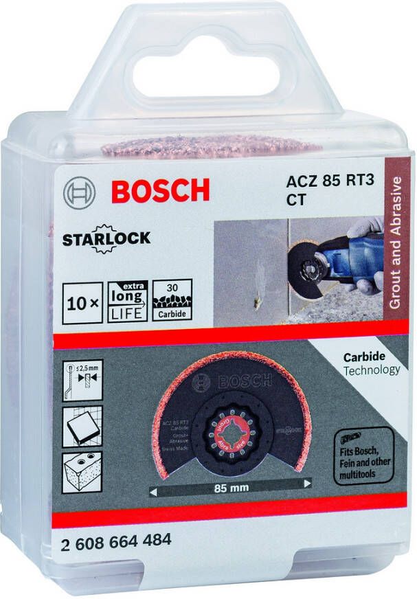 Bosch Accessoires Starlock zaagblad 10 ST. ACZ 85 RT3 85 mm 10 stuk(s) 2608664484