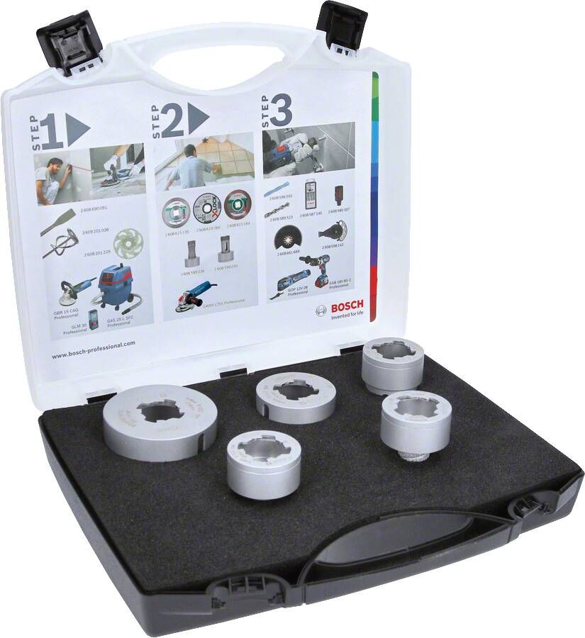 Bosch Accessoires X-LOCK Diamantboorset ? 25 35 51 68 mm + ? 20mm diamantfreesboor 1 stuk(s) 2608599037