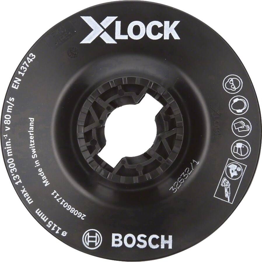 Bosch Accessoires X-LOCK Steunschijf voor fiberschijven 115mm soft 1 stuk(s) 2608601711